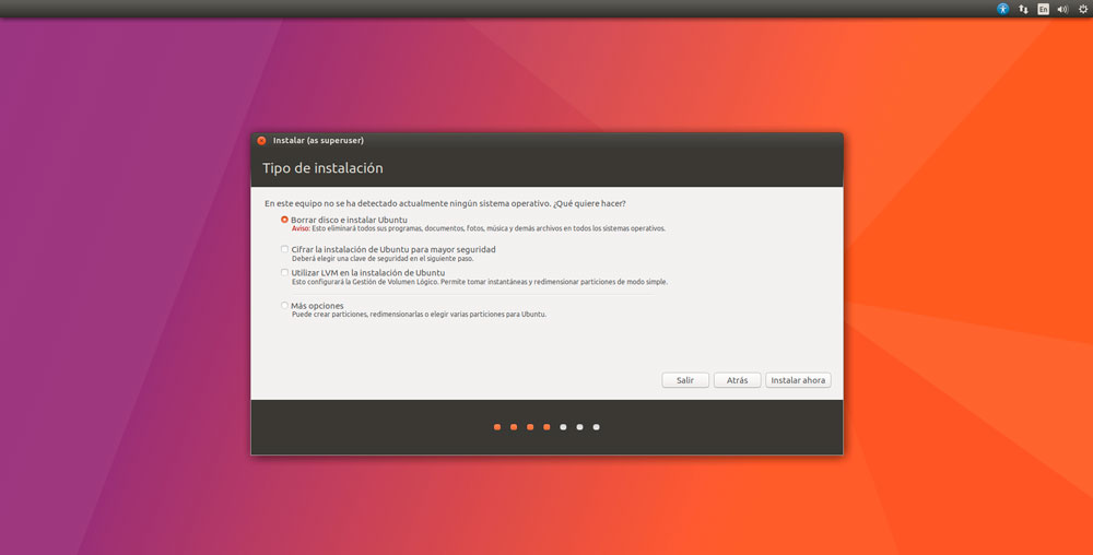 Ubuntu 17.04 tipo instalacion
