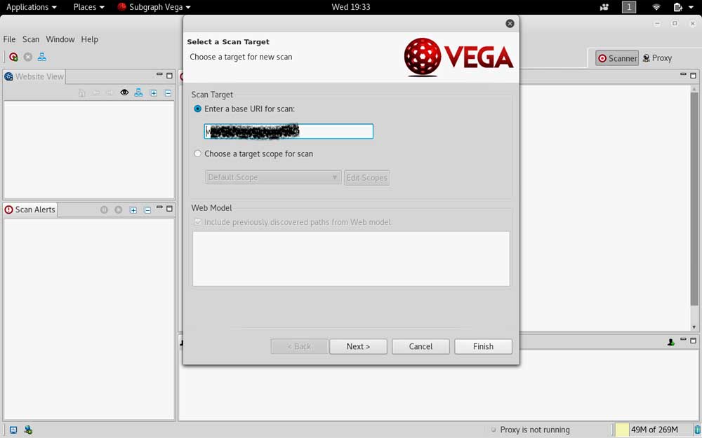 Vega scan target