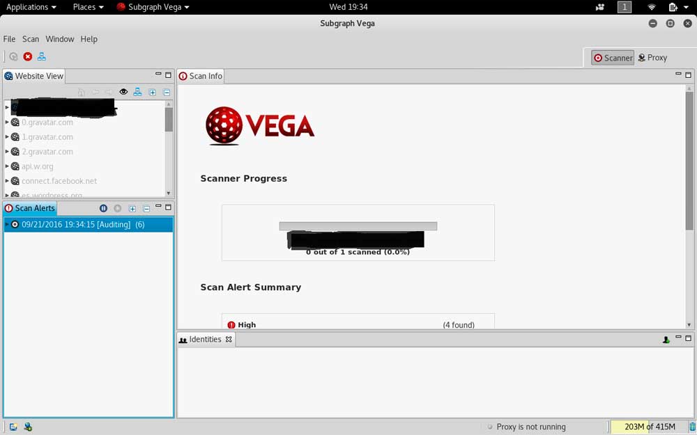 Vega scanner progress