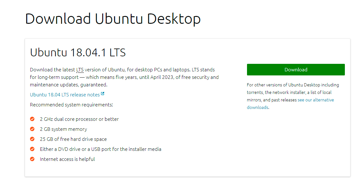 Ubuntu 18.04 descargar