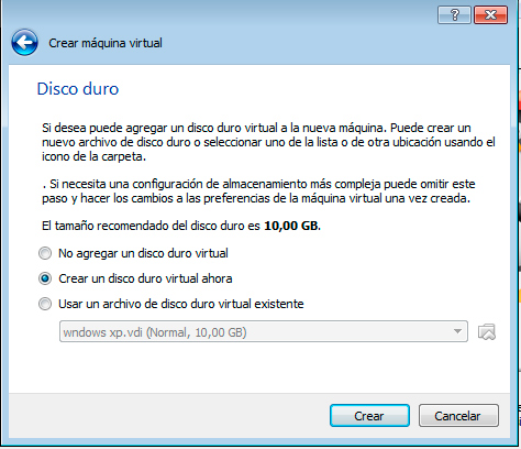 Crear disco duro virtual Ubuntu 18.04