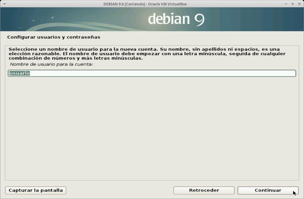 Paso 10 - Instalación de DEBIAN GNU/Linux 9.6