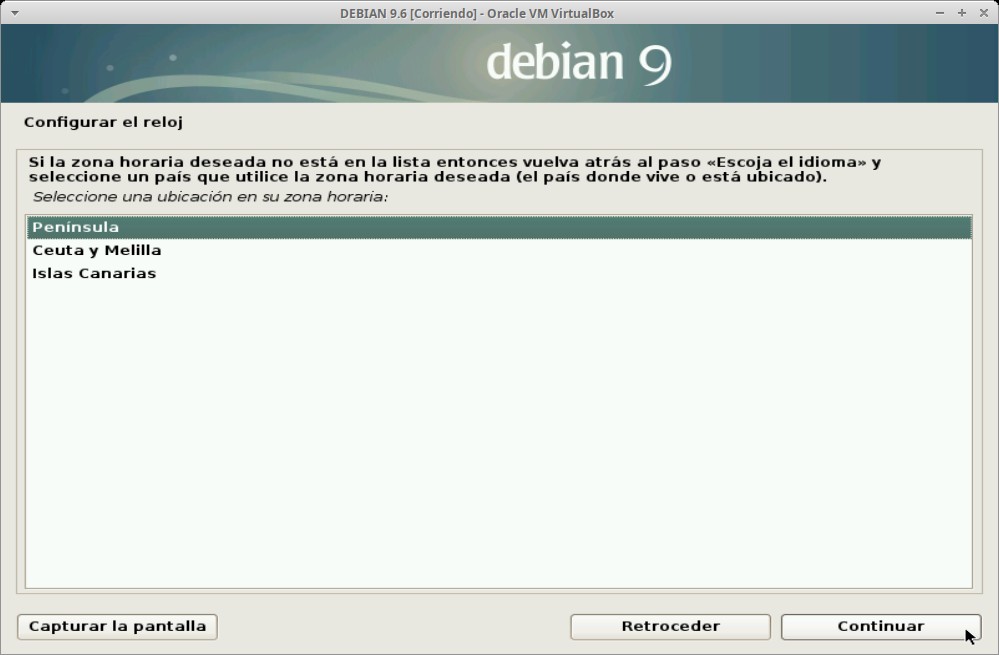 Paso 12 - Instalación de DEBIAN GNU/Linux 9.6