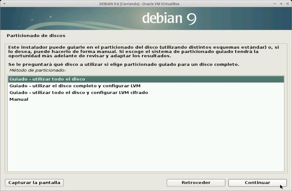 Paso 13 - Instalación de DEBIAN GNU/Linux 9.6