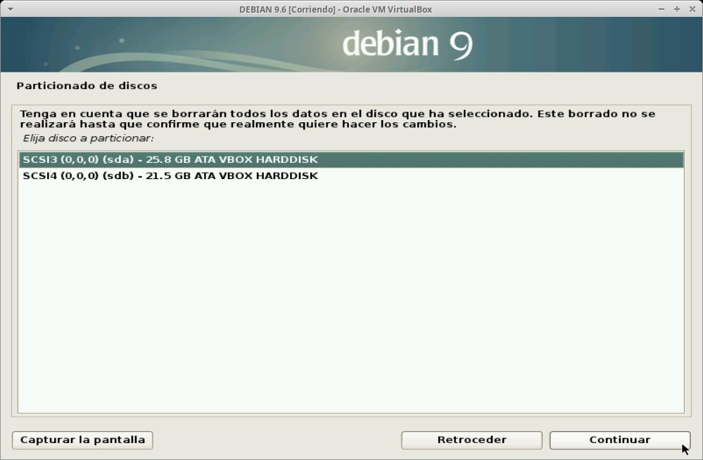 Paso 14 - Instalación de DEBIAN GNU/Linux 9.6