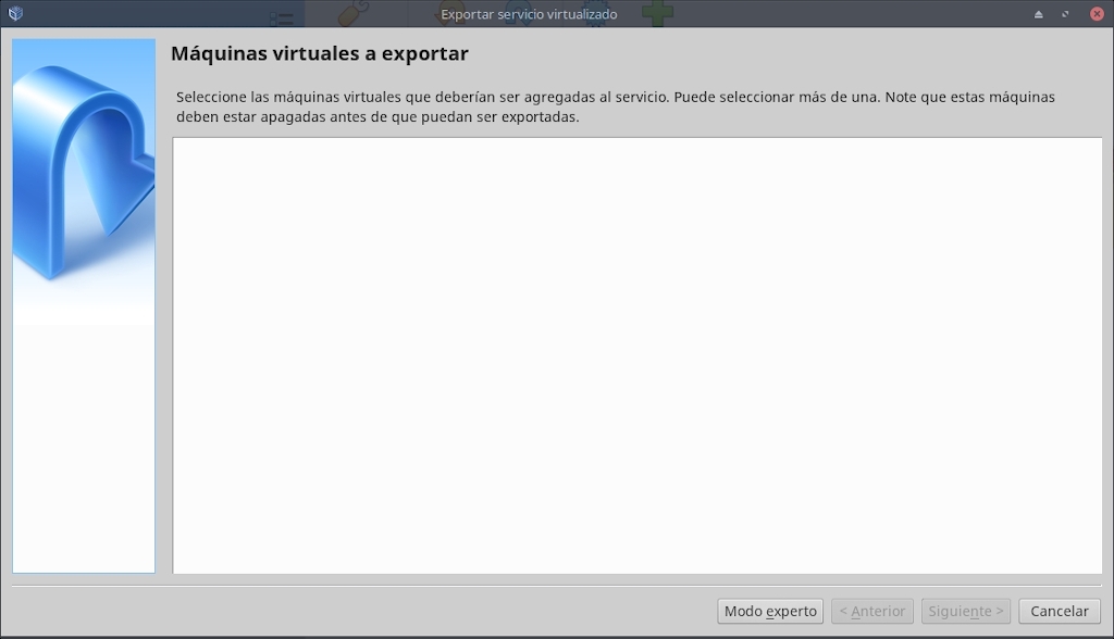 Virtualbox 6.0: Configuración - Archivo - Importar/Exportar