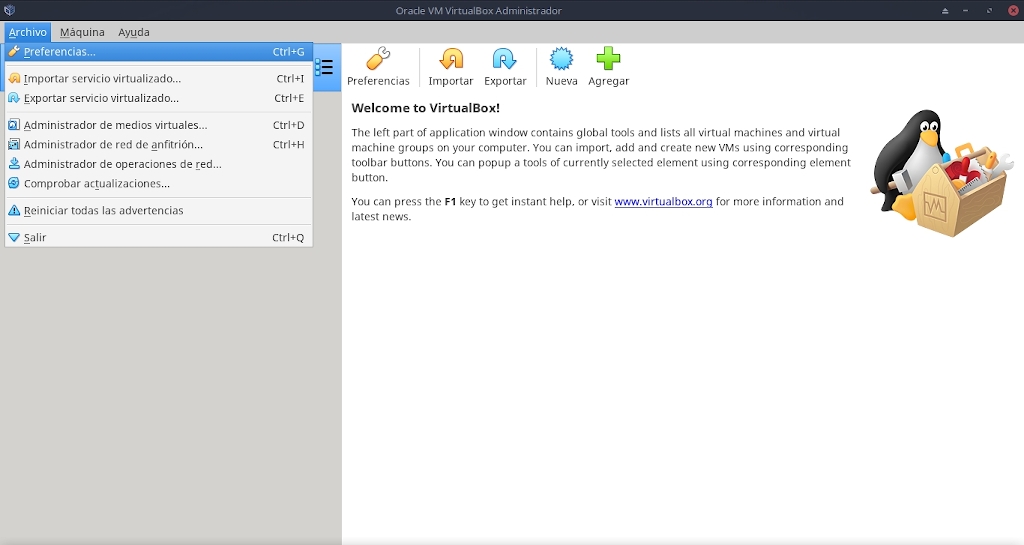 Virtualbox 6.0: Instalación Extemnsion Pack - Modo 2