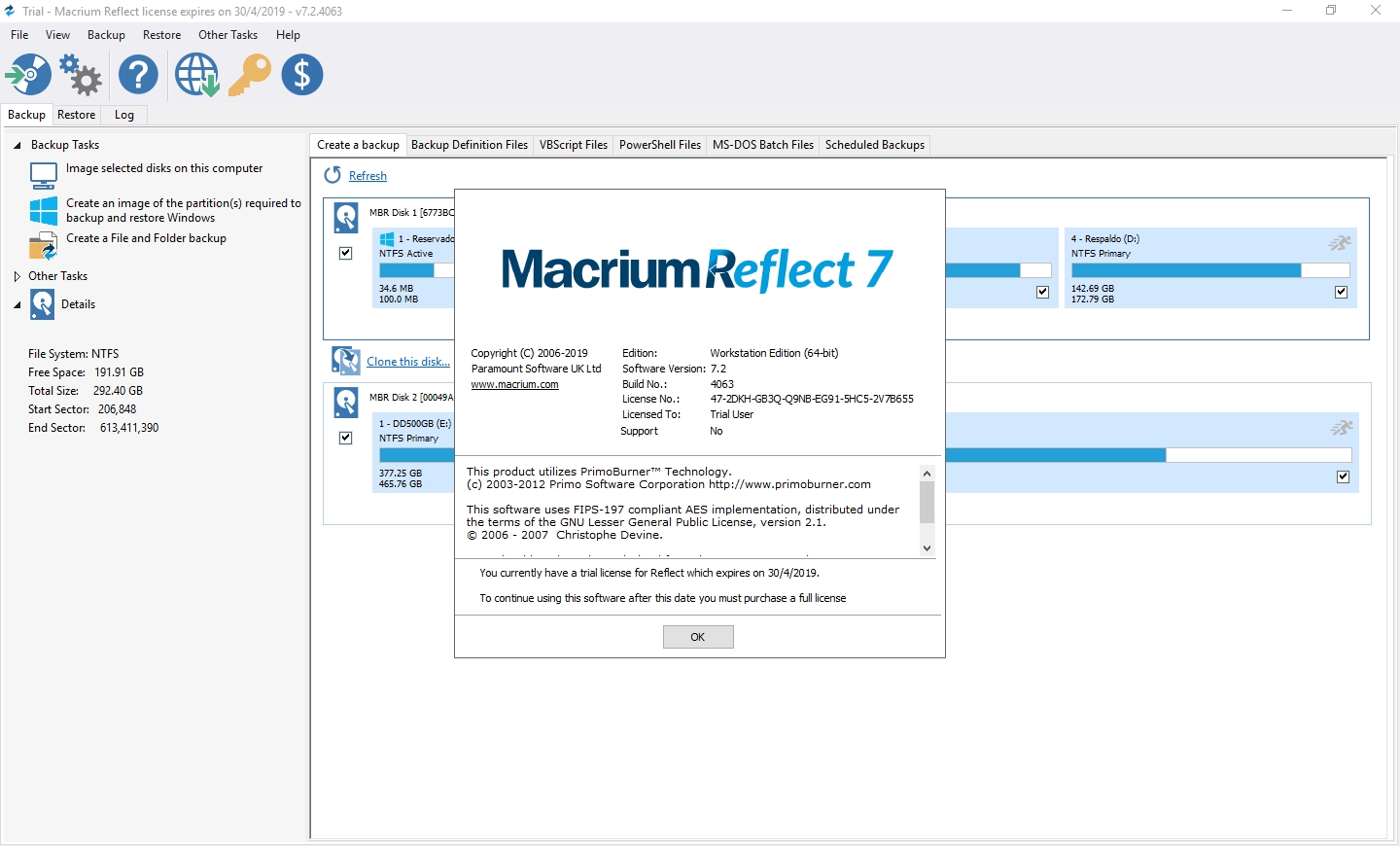 Macrium Reflect: Interface Gráfica - 42