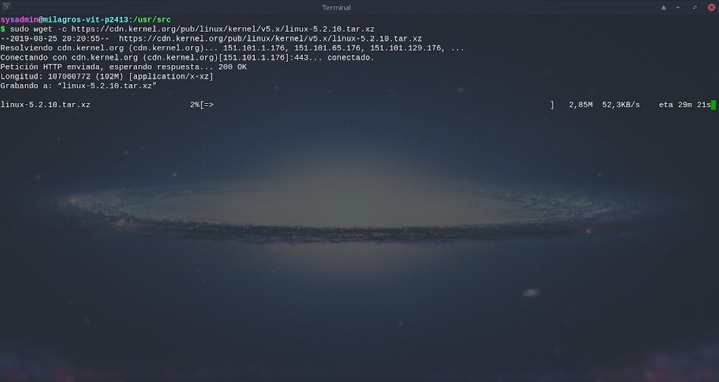 Kernel de Linux: Compilación - Paso 3.2