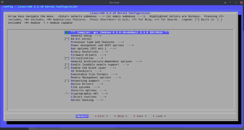 Kernel de Linux: Compilación - Paso 9.2